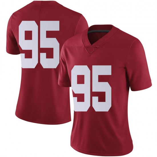 Alabama Crimson Tide Women's Ishmael Sopsher #95 No Name Crimson NCAA Nike Authentic Stitched College Football Jersey XO16K74QY